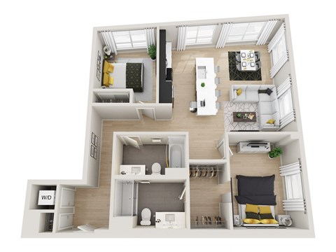 2F Floor Plan at Ion Town Center, Shoreline, 98133